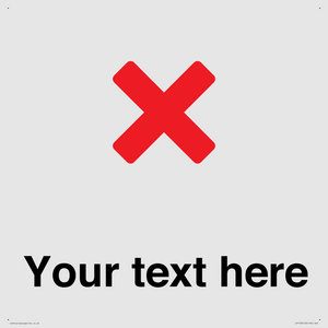 Custom plain background, red cross sign